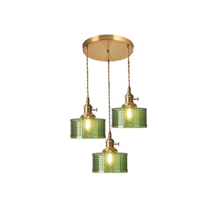 Retro Stained Glass Pendant Light - Rustic Hanging Lamp for Bathroom | Vinlighting | Vinlighting