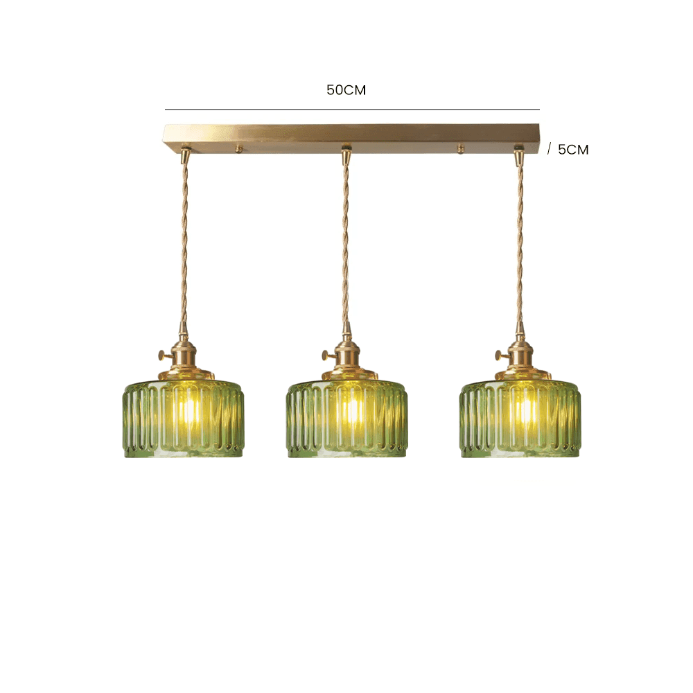 Retro Stained Glass Pendant Light - Rustic Hanging Lamp for Bathroom | Vinlighting | Vinlighting