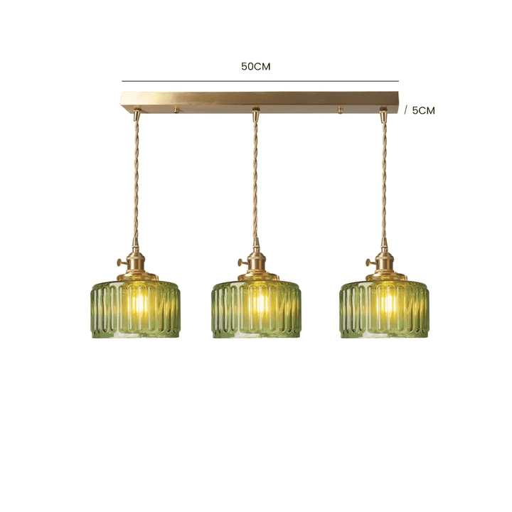 Retro Stained Glass Pendant Light - Rustic Hanging Lamp for Bathroom | Vinlighting | Vinlighting