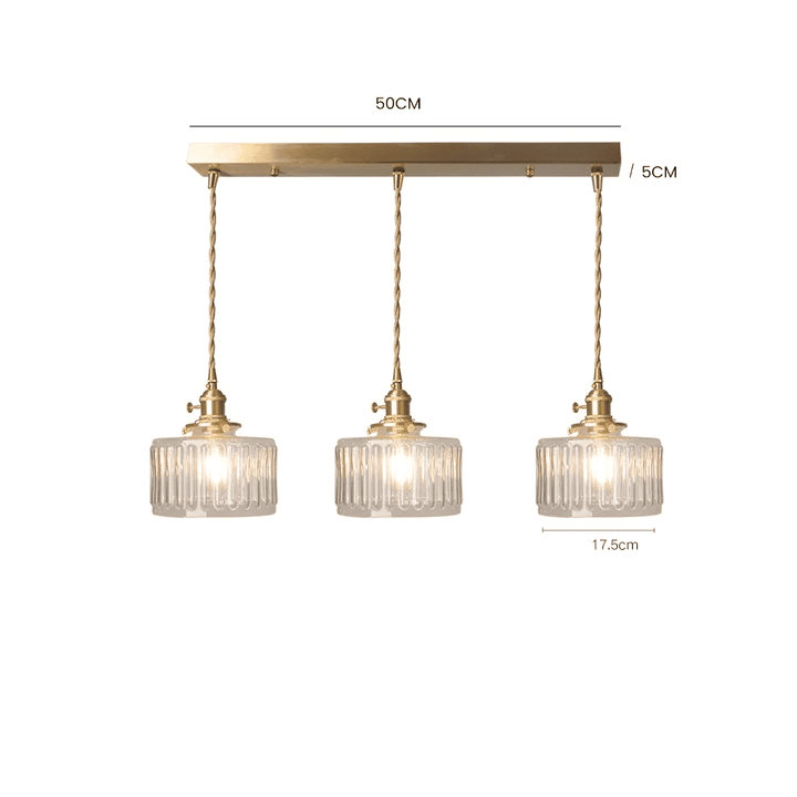 Retro Stained Glass Pendant Light - Rustic Hanging Lamp for Bathroom | Vinlighting | Vinlighting