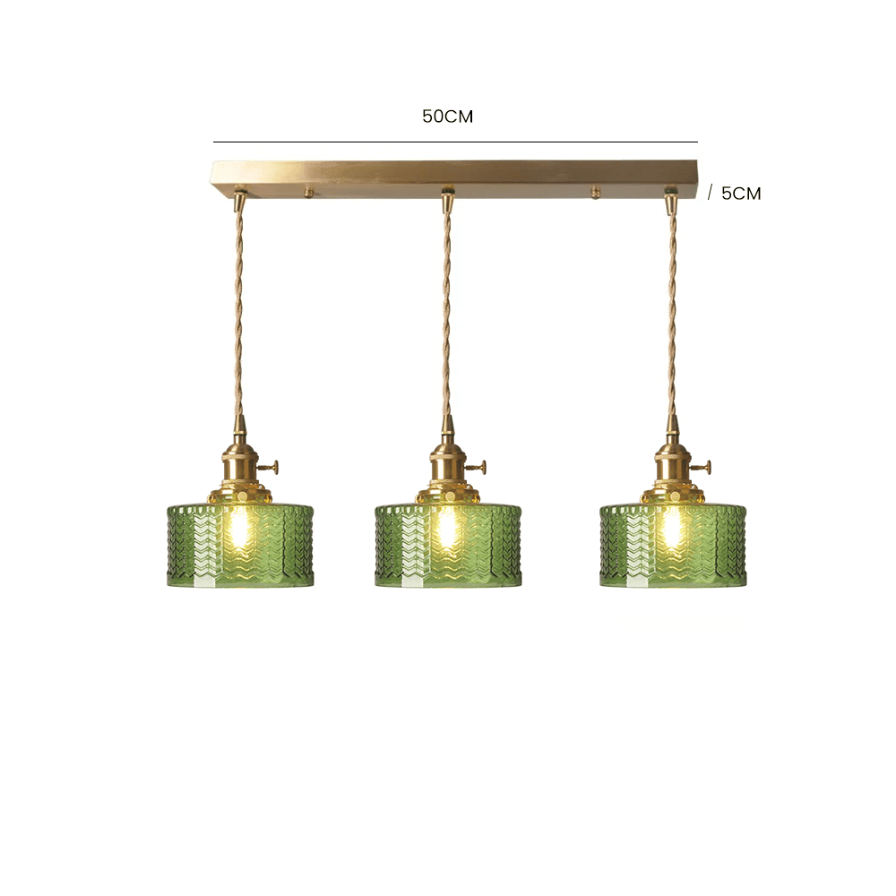 Retro Stained Glass Pendant Light - Rustic Hanging Lamp for Bathroom | Vinlighting | Vinlighting