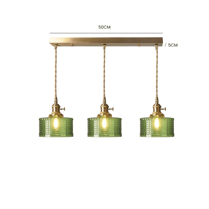 Retro Stained Glass Pendant Light - Rustic Hanging Lamp for Bathroom | Vinlighting | Vinlighting