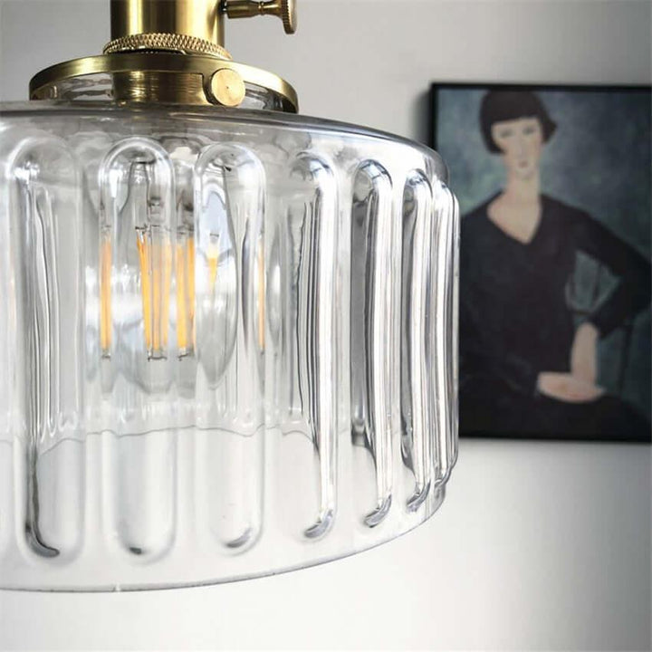 Retro Stained Glass Pendant Light - Rustic Hanging Lamp for Bathroom | Vinlighting | Vinlighting