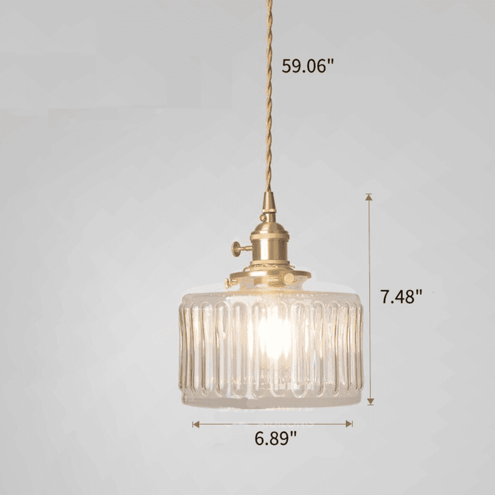 Retro Stained Glass Pendant Light - Rustic Hanging Lamp for Bathroom | Vinlighting | Vinlighting