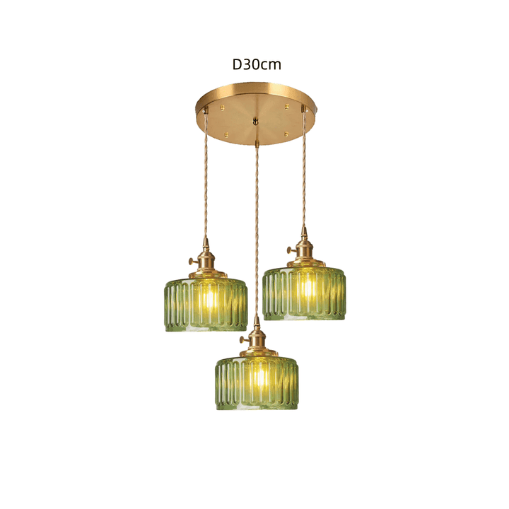 Retro Stained Glass Pendant Light - Rustic Hanging Lamp for Bathroom | Vinlighting | Vinlighting