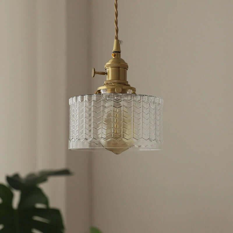 Retro Cylinder Glass Pendant Light - Vinlighting