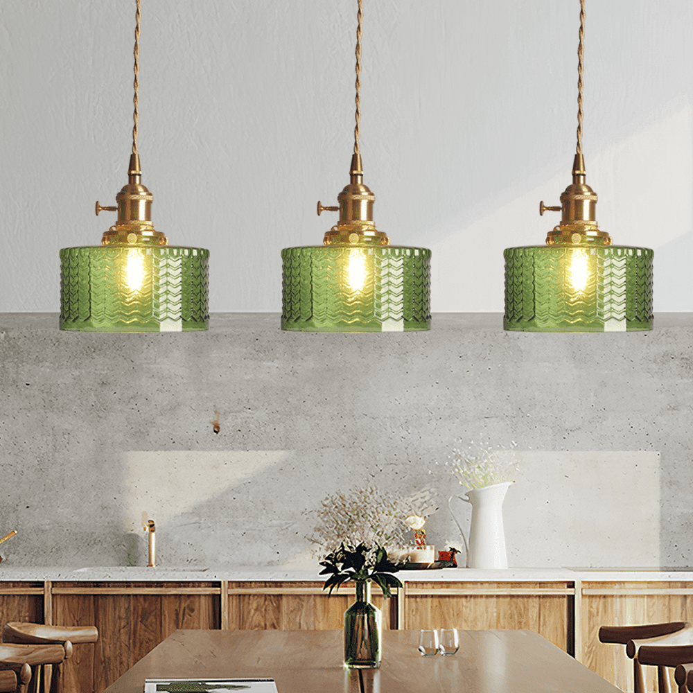 Retro Cylinder Glass Pendant Light - Vinlighting