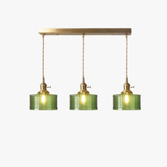 Retro Cylinder Glass Pendant Light