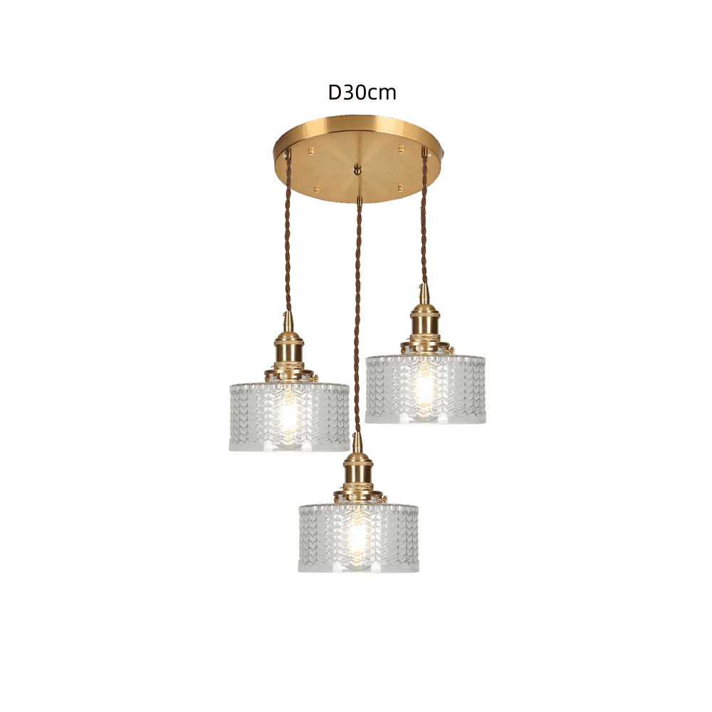 Retro Cylinder Glass Pendant Light - Vinlighting