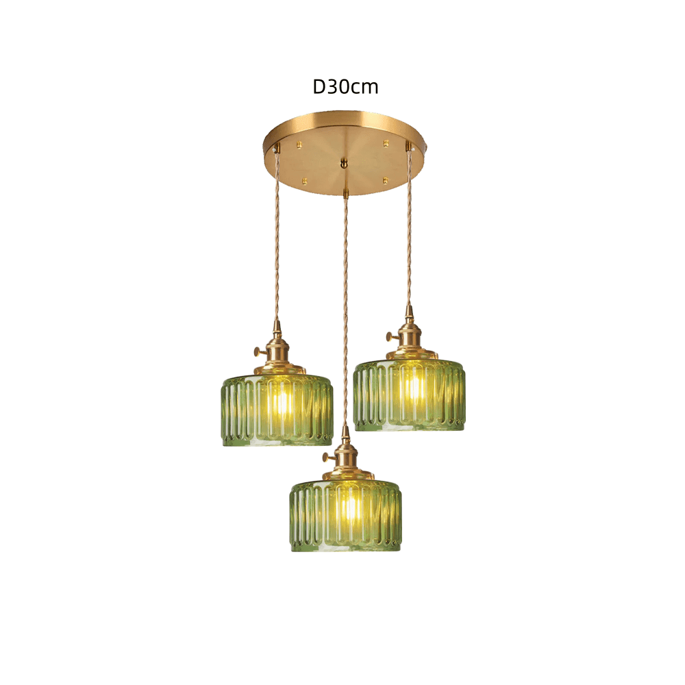 Retro Cylinder Glass Pendant Light - Vinlighting