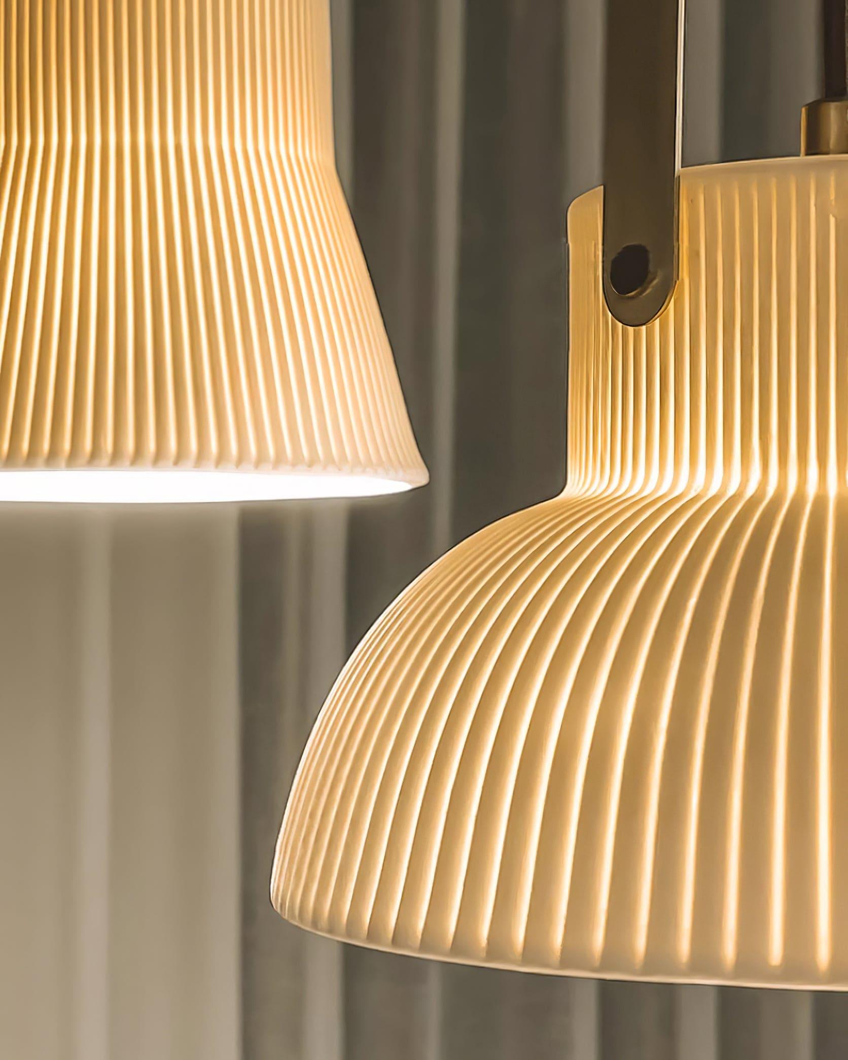 Ribbed Ceramic Pendant Lamp - Vinlighting