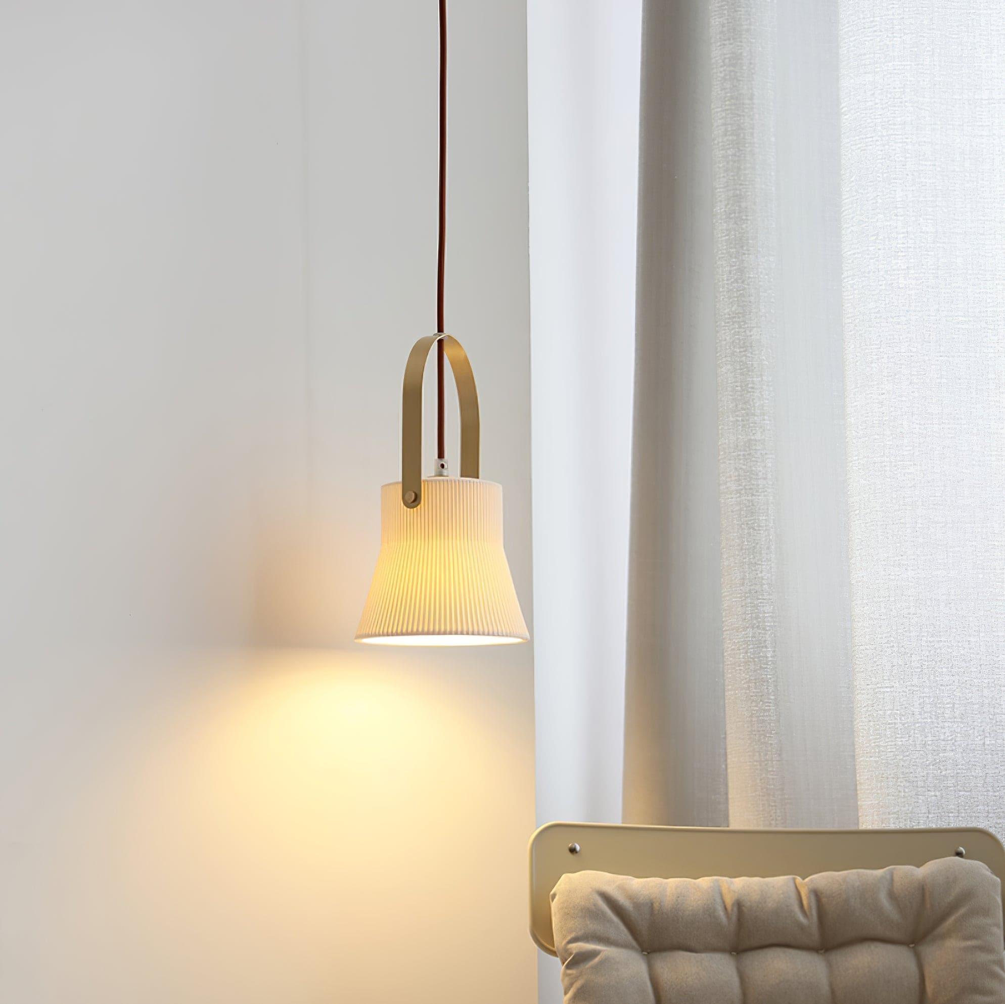 Ribbed Ceramic Pendant Lamp - Vinlighting