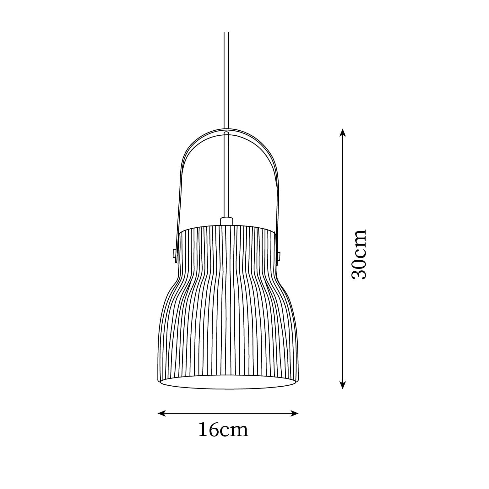 Ribbed Ceramic Pendant Lamp - Vinlighting