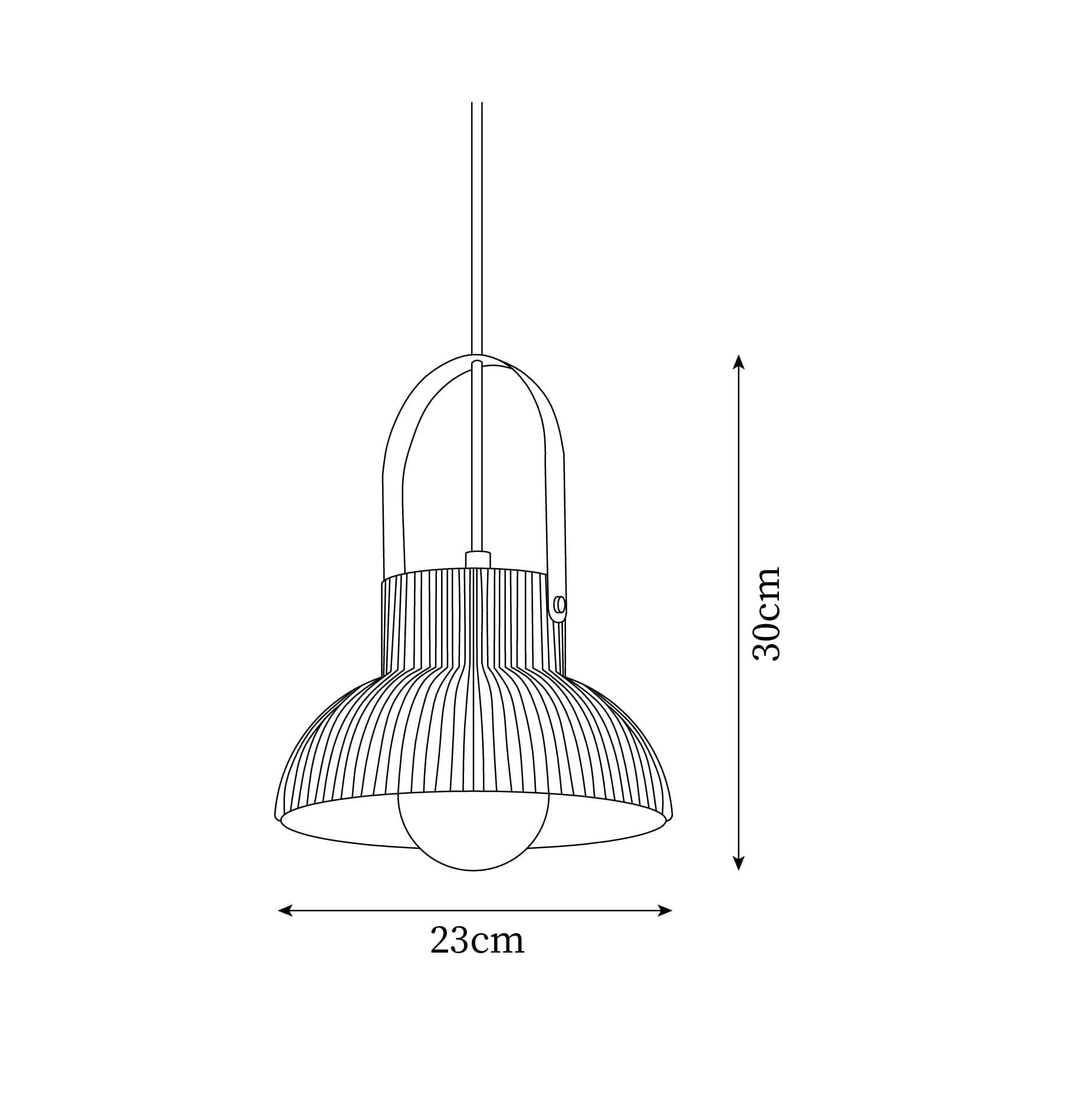 Ribbed Ceramic Pendant Lamp - Vinlighting