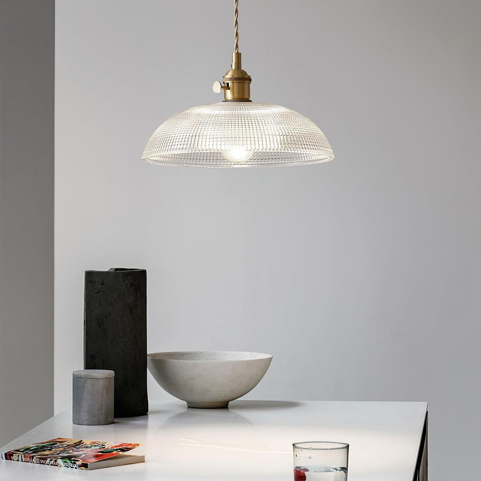 Ribbed Spiral Pendant Light - Vinlighting