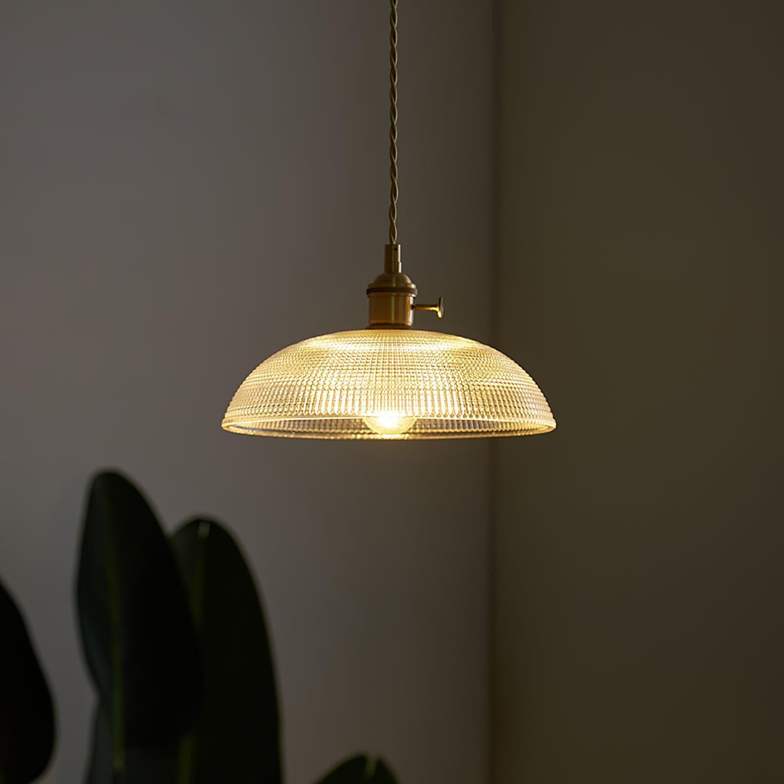 Ribbed Spiral Pendant Light - Vinlighting