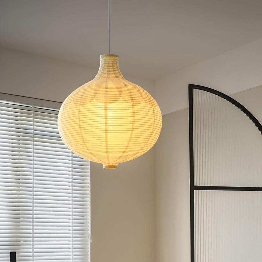 Rice Paper Globe Pendant Light | Hanging for Dining Room & Bedroom ...