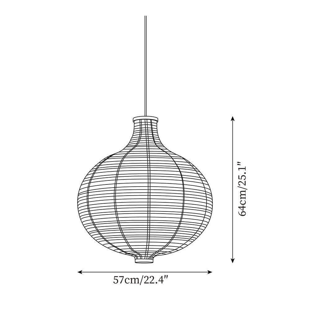 Rice Paper Globe Pendant Light | Hanging for Dining Room & Bedroom