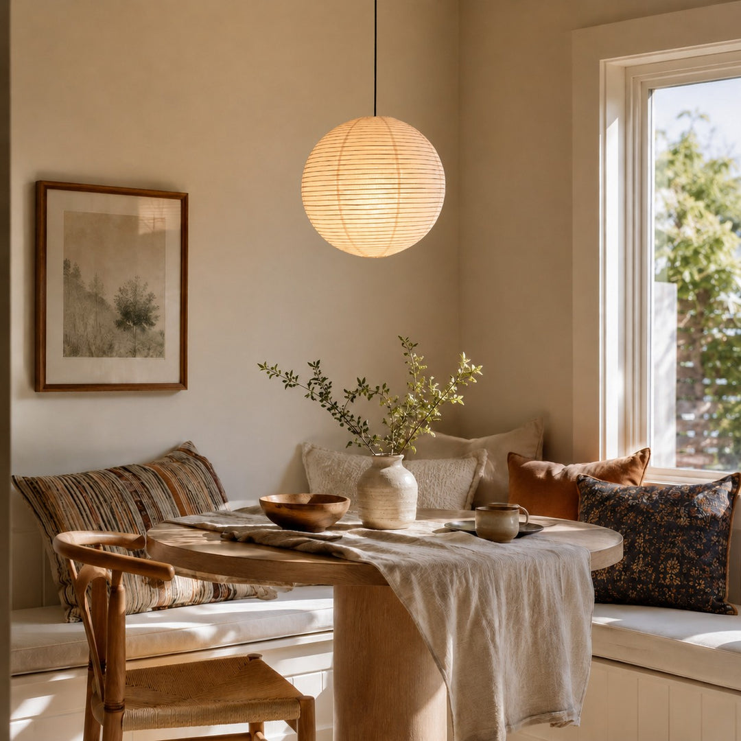 Rice Paper Round A Pendant Light
