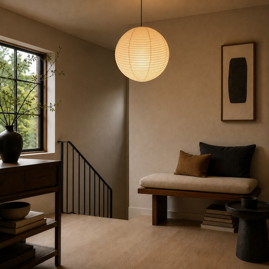 Rice Paper Round A Pendant Light