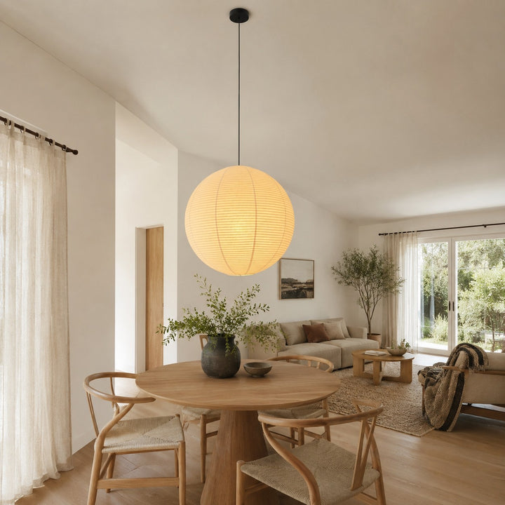 Rice Paper Round A Pendant Light