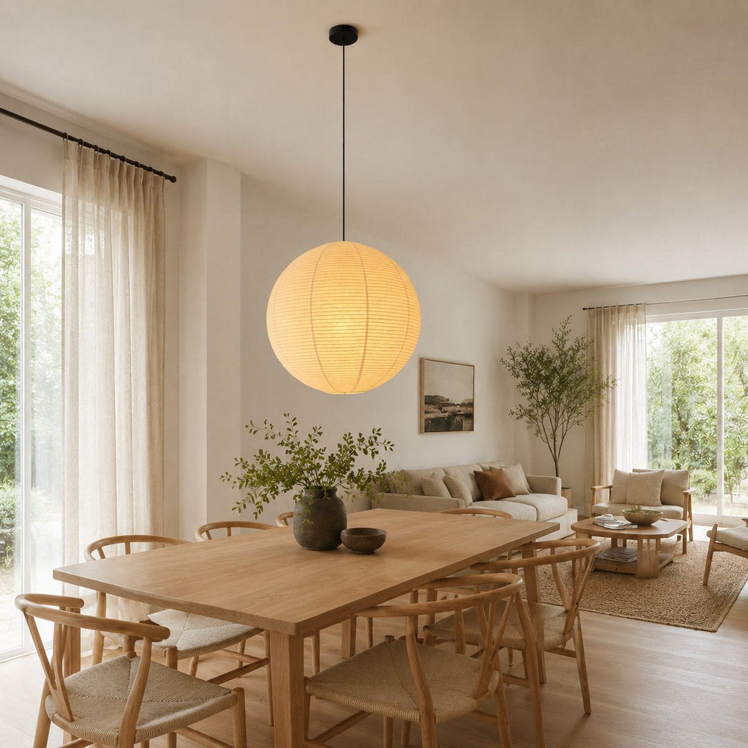 Rice Paper Round A Pendant Light