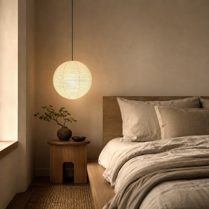 Rice Paper Round A Pendant Light