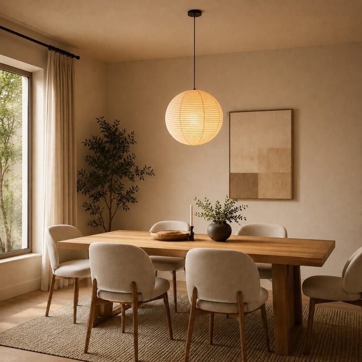 Rice Paper Round A Pendant Light