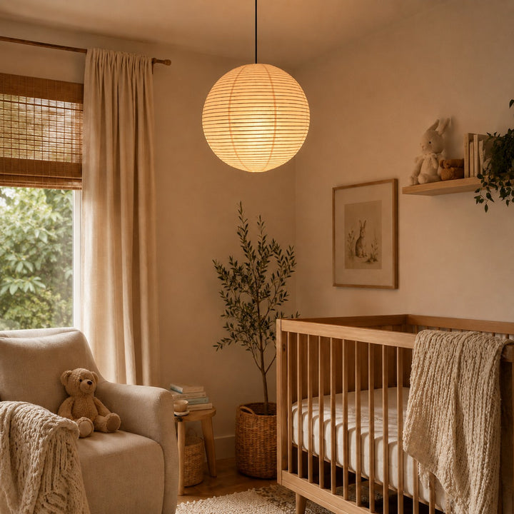 Rice Paper Round A Pendant Light