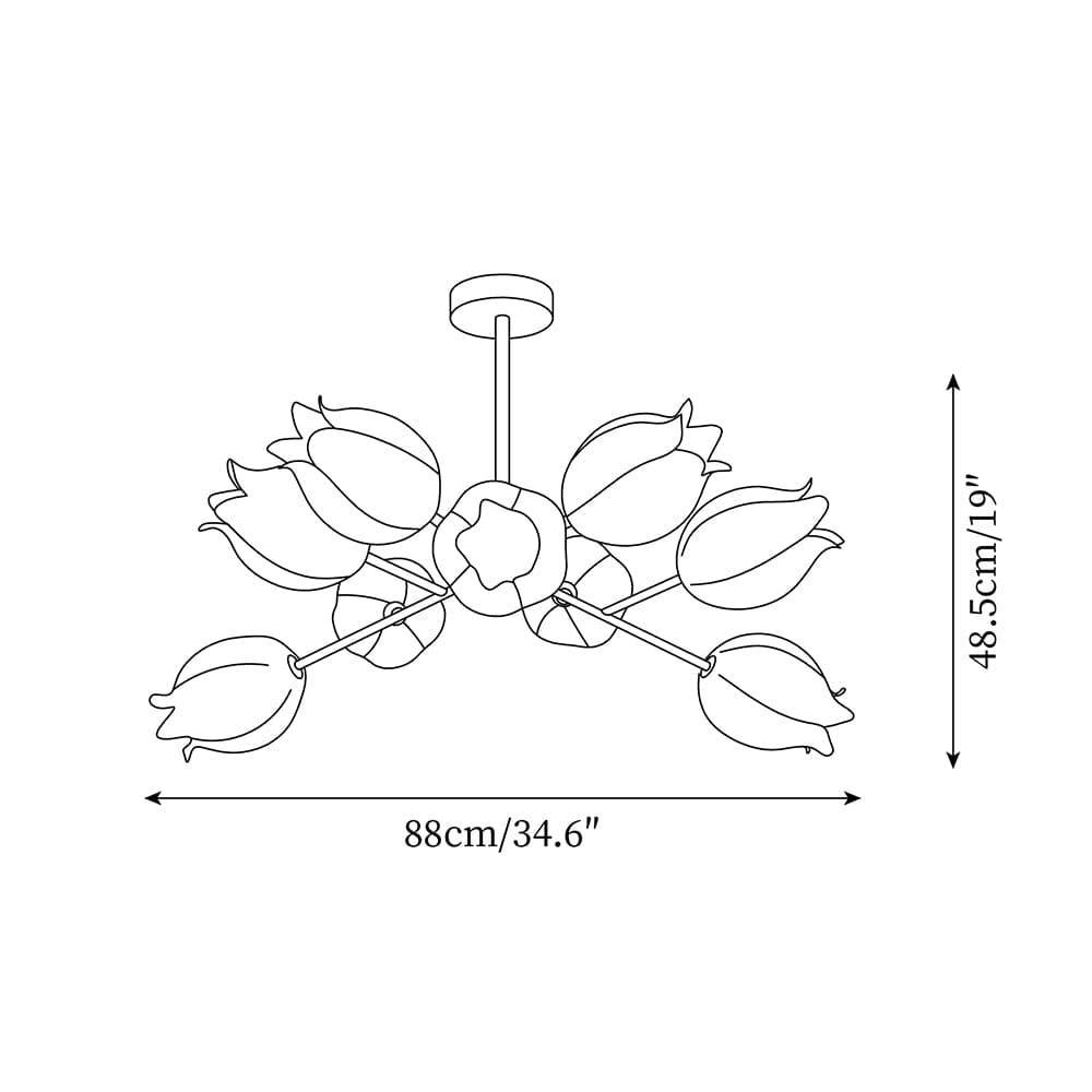Ricko Chandelier | Floral Design & Soft Illumination | Vinlighting | Vinlighting