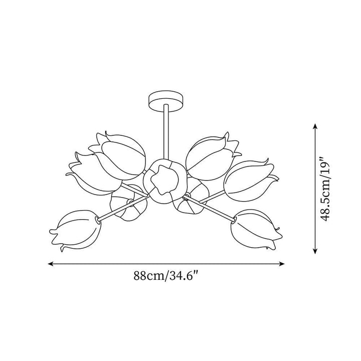 Ricko Chandelier | Floral Design & Soft Illumination | Vinlighting | Vinlighting