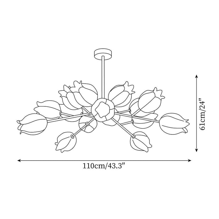 Ricko Chandelier | Floral Design & Soft Illumination | Vinlighting | Vinlighting