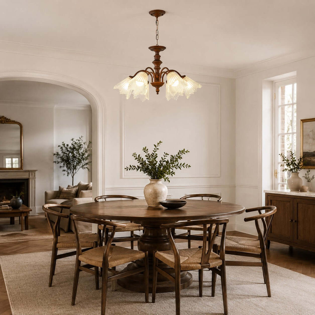 Rosella Chandelier – French Flower Glass Dining Room Chandelier | Vinlighting