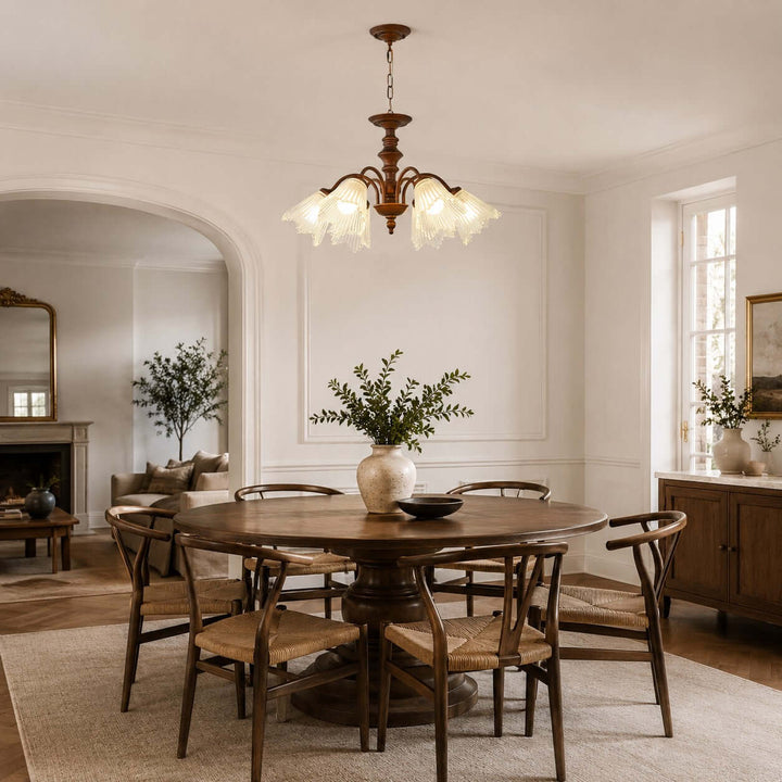 Rosella Chandelier – French Flower Glass Dining Room Chandelier | Vinlighting