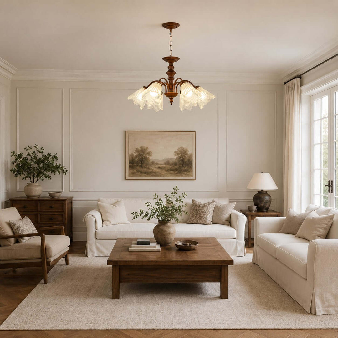 Rosella Chandelier – French Flower Glass Dining Room Chandelier | Vinlighting