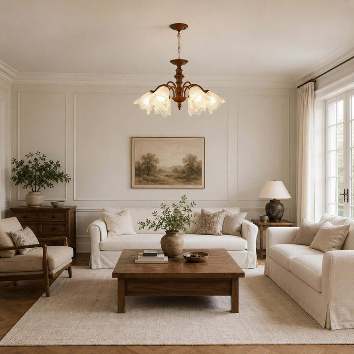 Rosella Chandelier – French Flower Glass Dining Room Chandelier | Vinlighting