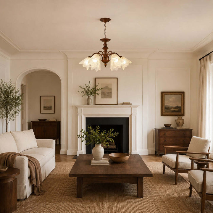 Rosella Chandelier – French Flower Glass Dining Room Chandelier | Vinlighting