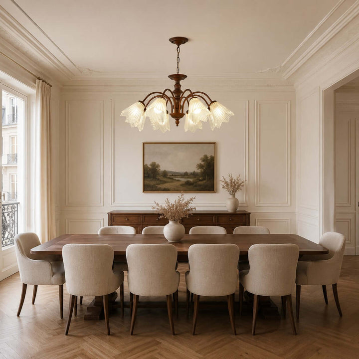 Rosella Chandelier – French Flower Glass Dining Room Chandelier | Vinlighting