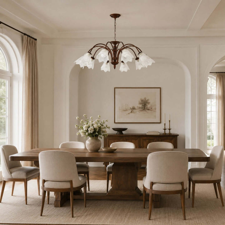 Rosella Chandelier – French Flower Glass Dining Room Chandelier | Vinlighting