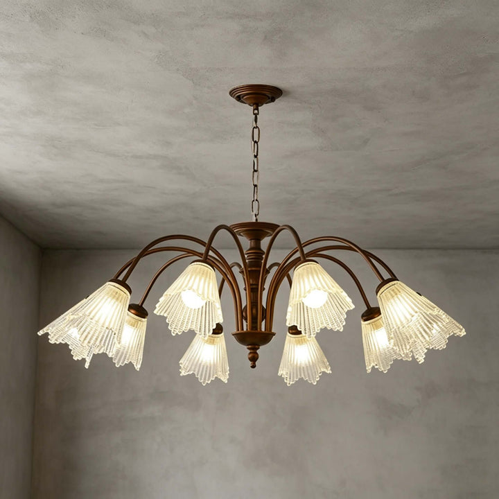 Rosella Chandelier – French Flower Glass Dining Room Chandelier | Vinlighting