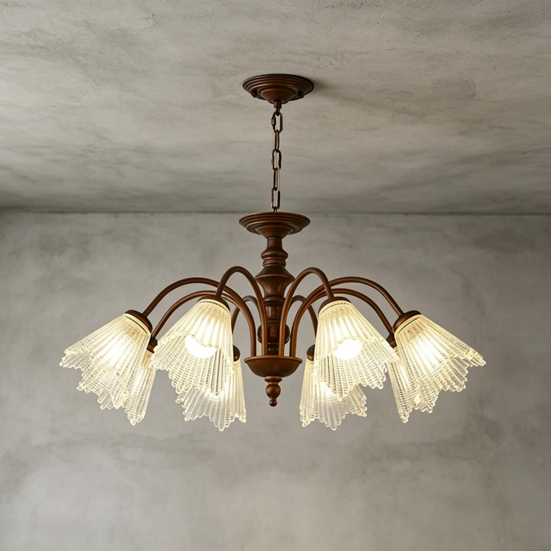 Rosella Chandelier – French Flower Glass Dining Room Chandelier | Vinlighting
