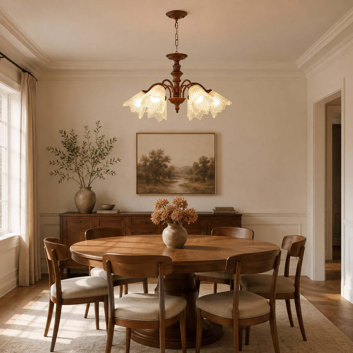 Rosella Chandelier – French Flower Glass Dining Room Chandelier | Vinlighting