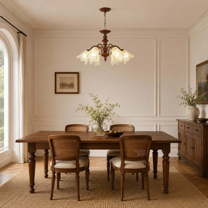 Rosella Chandelier – French Flower Glass Dining Room Chandelier | Vinlighting