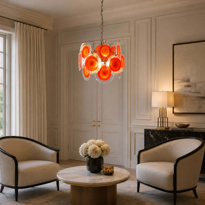 Rosvian Chandelier | Vintage Glass Light for Entryway and Foyer