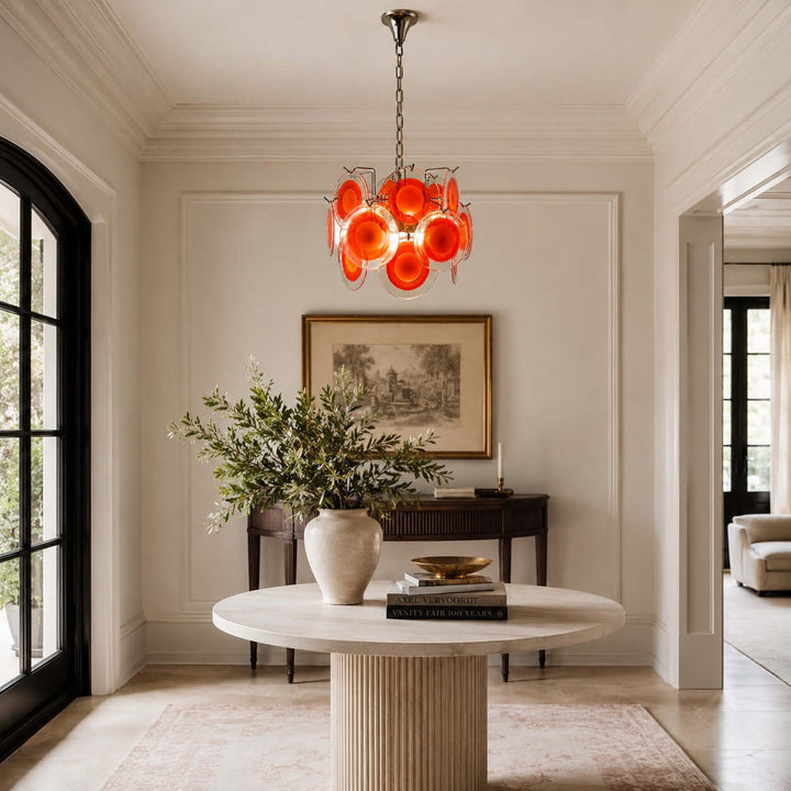 Rosvian Chandelier | Vintage Glass Light for Entryway and Foyer