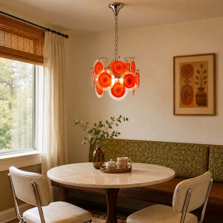 Rosvian Chandelier | Vintage Glass Light for Entryway and Foyer