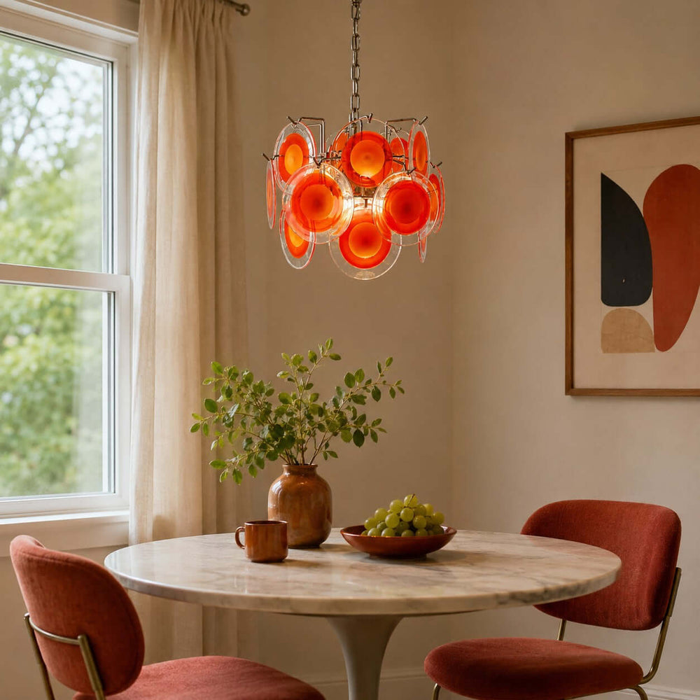 Rosvian Chandelier | Vintage Glass Light for Entryway and Foyer