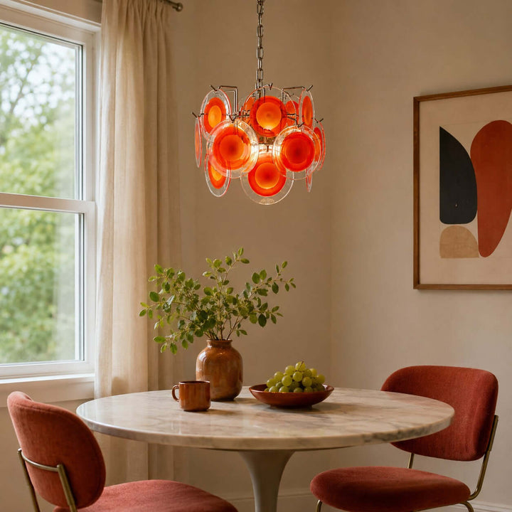 Rosvian Chandelier | Vintage Glass Light for Entryway and Foyer