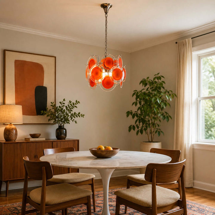 Rosvian Chandelier | Vintage Glass Light for Entryway and Foyer