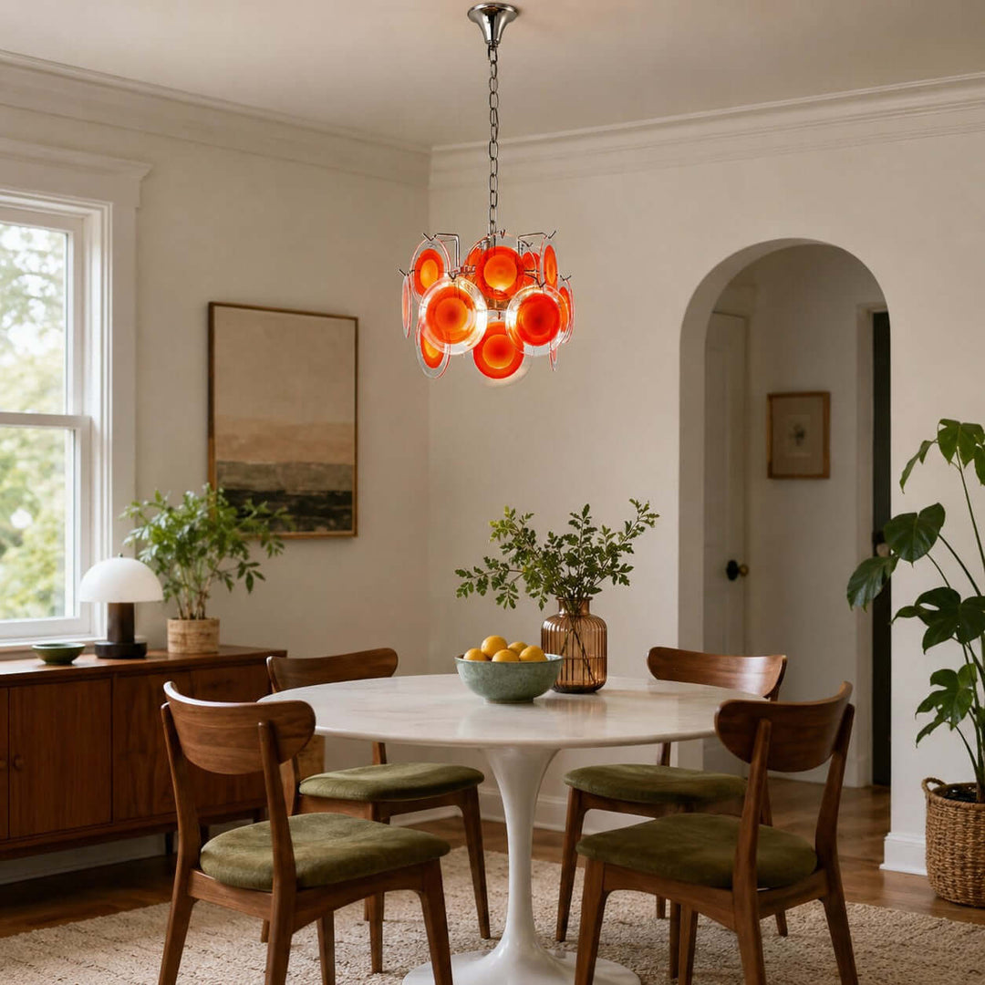 Rosvian Chandelier | Vintage Glass Light for Entryway and Foyer